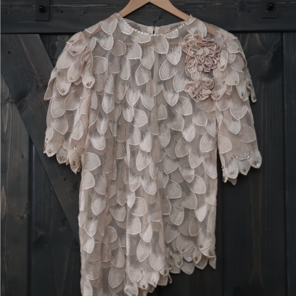 Stunning vintage sheer overlay
